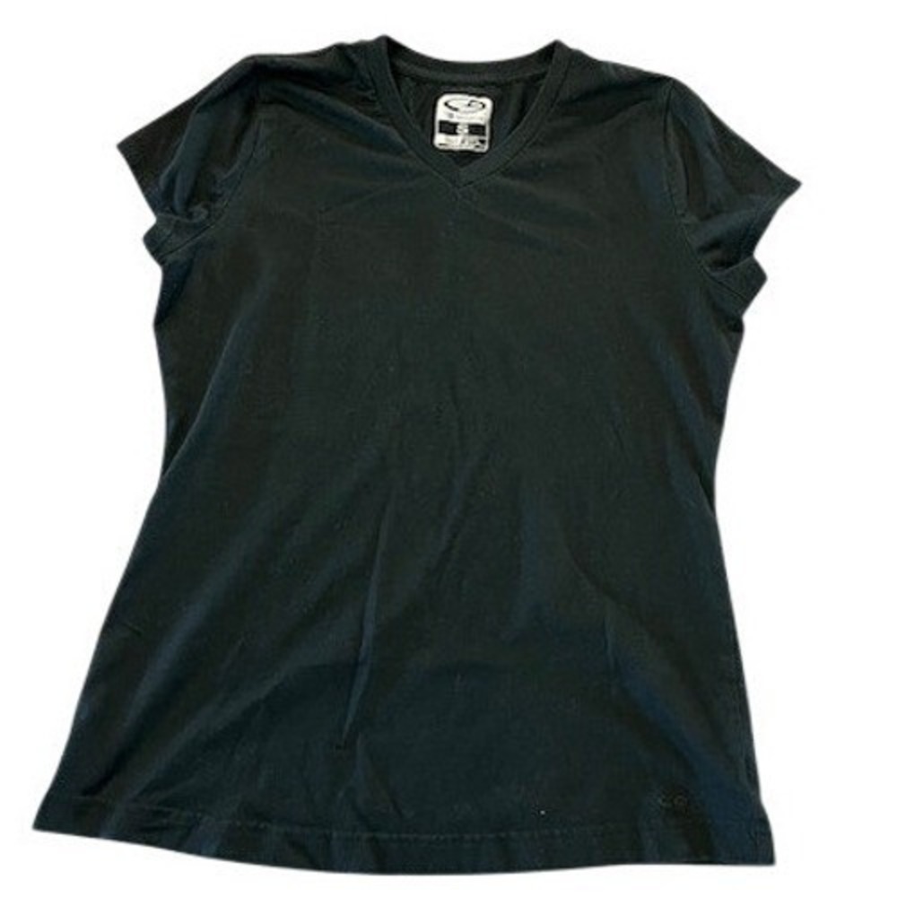 Champion C9 Womens Black V-Neck Short Sleeve Athletic T-Shirt Activewear Size S